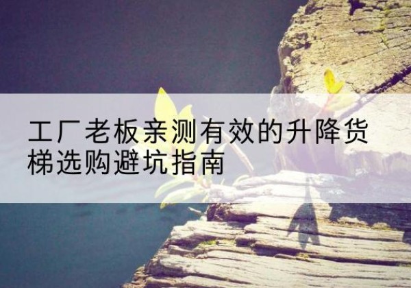 老城升降货梯怎么选-工厂老板亲测有效的升降货梯选购避坑指南